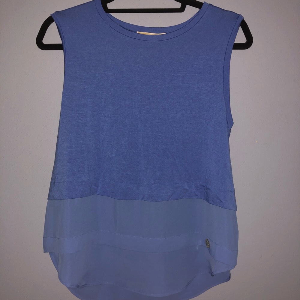 NEW Michael Kors Women’s Crew Blue Layered Top